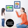 Americanflat 10x12.5 Kids Art Frame  Set of 2 - Use as 8.5x11 Frame with Mat or 10x12.5 Frame Without Mat - My Mini Masterpiece - Blue - 4 of 4