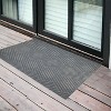 2' X 3' Gray and  Geometric Stain Resistant Indoor Outdoor Area Rug - 2 of 4