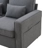 NicBex Modern 104" Linen Sectional Sofa Modular Straight Sofa Couch with Armrest Pockets for Living Room Apartment - 4 of 4