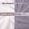 PiccoCasa Shaggy Faux Fur Warm Reversible Solid Plush Fluffy Fleece Blankets - 2 of 4