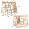 DSVIMOY Indoor Playground, 7-in-1 Jungle Gym Playset for Kids 2-6yrs with Slide, Climbing Wall, Swing, Natural Wood, 55.1"*53.15"*47.24" - 3 of 4