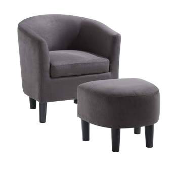 Take a Seat Churchill Accent Chair with Ottoman - Breighton Home