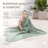 Comfy Cubs Hooded Baby Towels - 6 Layer, 100% Muslin Cotton - Large 32 x 32 Inch - 1-Pack Unisex - 4 of 4