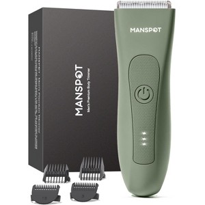 MANSPOT Manscape Body Trimmers, Electric Ball Trimmer Shaver,Hypoallergenic Ceramic Blade Heads,Waterproof, Green - 1 of 4