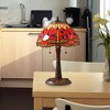 14" x 14" x 20" Tiffany Style Dragonfly Lamp with Mosaic Base Red/Orange - Warehouse of Tiffany - 2 of 3