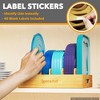 Container Lid Organizer with 5 Adjustable Dividers for Cabinets, Includes Blank  Labels (Natural) - 4 of 4