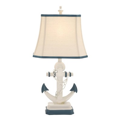 Set of 2 Coastal Metal Table Lamps Blue - Olivia & May