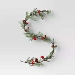 Artificial Pine and Red Berry Garland - Threshold™