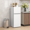 HOMCOM Small Fridge with Freezer, 4 Cu Ft Refrigerator with Reversible Doors and Adjustable Thermostat, Small Freezer, White - 3 of 4