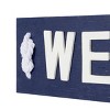 Farmhouse Wood Wall Decor Blue - Olivia & May: Welcome Sign, Modern Style, Vertical Orientation - image 3 of 4