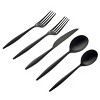Godinger Silver 20pc Milano Midnight Stainless Steel Flatware Set: Service for 4, Dishwasher-Safe, 18/10 Stainless Steel - 2 of 3
