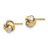 Black Bow Jewelry 8mm Polished Love Knot Earrings in 14k Two Tone Gold - 2 of 4