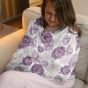 Sweet Jojo Designs Girl 5-in-1 Multi Use Baby Nursing Cover Peony Floral Garden Purple Ivory and Green - 2 of 4