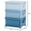 QingMoon 9 Drawer Dresser for Bedroom, 3 Tier Storage Organizer, Plastic Bins for Living Room, Entryway and Closet - 4 of 4
