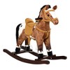 Cesicia Plush Cowboy Rocking Horse, Wooden Ride-On Toy, Wild West Fun, Brown, for 3-6 Years - 3 of 4