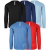 Galaxy By Harvic Men's Long Sleeve Moisture-Wicking Quick Dry Performance Crew Neck Tee- 5 Pack - 2 of 2