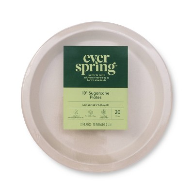Disposable Plates 10" - 20ct - Everspring™