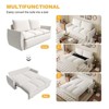 70.9" Pull-Out Sofa Bed, Convertible Sleeper Sofa with Pillow, 3 Seat Velvet Sleeper Couch, Loveseat Sleeper Sofa for Living Room Bedroom - 3 of 4