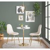 Sapphtopaz 27" Round Dining Table Pebble Contemporary Glam Adjustable Dining or Bar Table for Dining Room, Small Spaces - 3 of 4