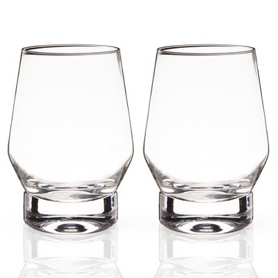 Viski 18.5 Oz Clear Crystal Whiskey Glasses with Heavy Base