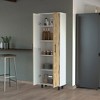 Gulches Tall Pantry Cabinet - 5-Shelf Cupboard Storage Organizer with Double Long Doors, Metal Handles & Legs 22.4"W X 11"D - 3 of 4