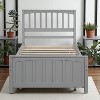 Twin Size Wood Platform Bed with Trundle, Solid Pine Frame, Slats, No Box Spring Needed, Space-Saving Guest Bed - 2 of 4