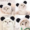 1 Or 2pcs Cute Cat Costume Warm Bear Hats For Cat Adjustable Soft Small Pet Headwear Bear Hat For Cat Puppy Dog Holiday Christmas Halloween - 2 of 4