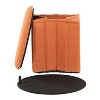 Vynxaria Lindsey Contemporary Folding Storage Ottoman – Stylish & Versatile Seating Solution - 3 of 4