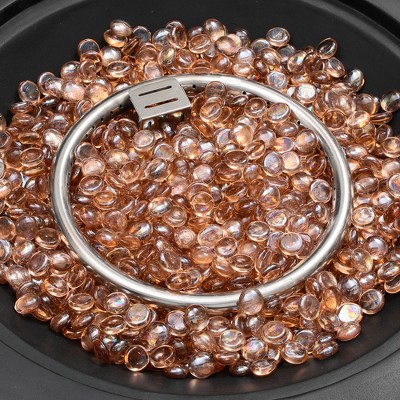 UPHA 11 lb Round Reflective Fire Pit Glass