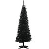 TinyhomieSlim Xmas Tree with Plastic Stand,5' Artificial Pencil Christmas Tree with Easy Setup - 2 of 4