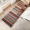 Acekool 5x7 Washable Rug – Vintage Geometric Non-Slip Carpet, Ultra-Thin Floor Mat for Living Room & Bedroom - 4 of 4