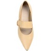 Journee Signature Womens Genuine Leather Emerence Loafer Pointed Toe Slip On Flats Tan 7.5 - 4 of 4