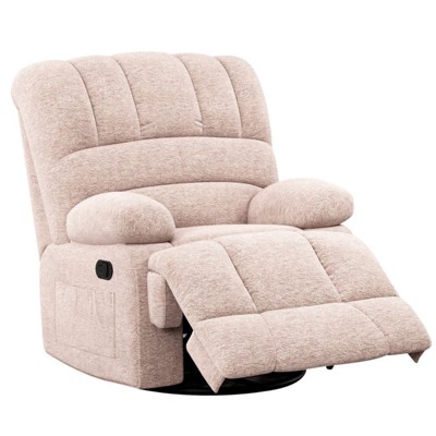 FURNIinspire Sofas Rocker Recliner Chair for Living Room, Indoor Adjustable Home Sofas for Adults and Children, Beige,40.55"*39.76"*41.34"