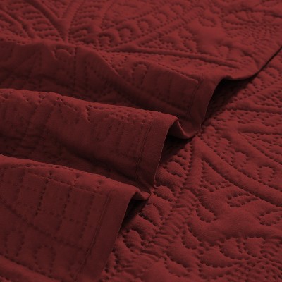 Burgundy Twin Microfiber Reversible Kids Coverlet Set