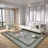 Modern Geometric Bordered Area Rug Non Slip Non Shedding Rug Soft Low Pile Floor Carpet Washable Thin Rug, Contemporary Distressed Rug - 4 of 4