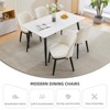 GustoWave Dining Chairs Set of 2, Modern Kitchen Chairs with Back, Linen Fabric Side Chair with Wood Legs - 4 of 4