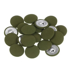 Unique Bargains Metal Shank Round Cloth Covered DIY Sewing Buttons 20 Pcs - 1 of 4