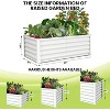 Galvanized Raised Garden Bed, Outdoor Large Planter Raised Beds Open Base with Safety Edge and Glove for Vegetables Flowers Ground Planter - 2 of 4
