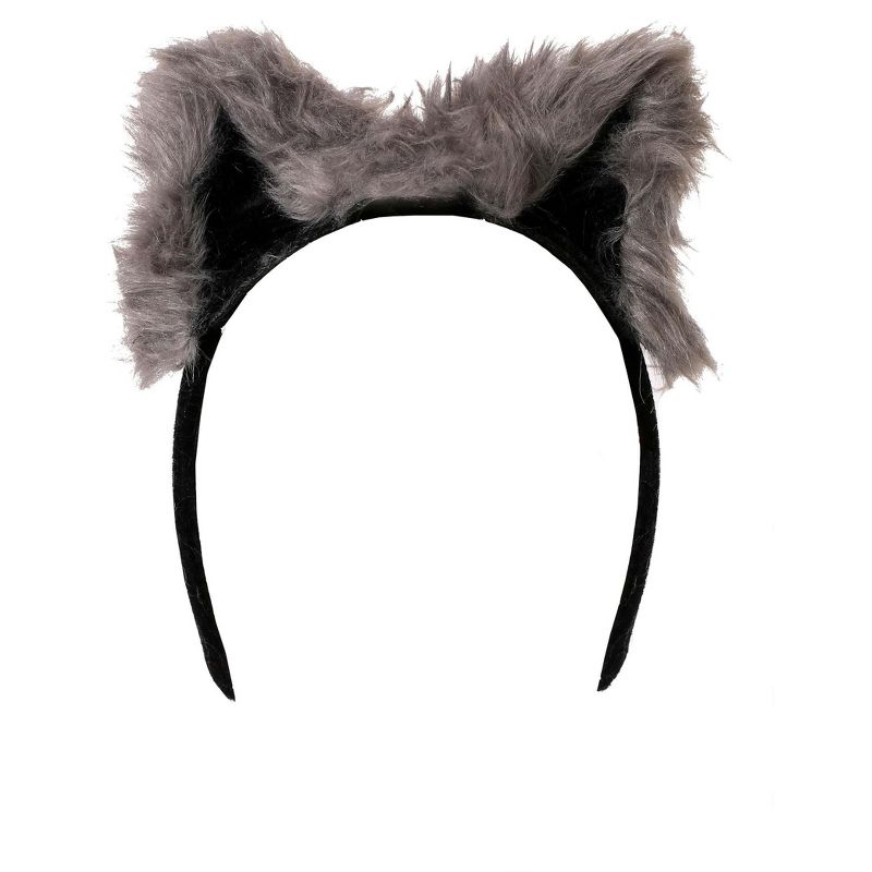 HalloweenCostumes.com  Women Women's Raccoon Ears and Tail Set, Gray, 3 of 5