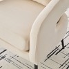 PAGED Modern Upholstered Accent Chair, Comfy Armchair with Open Back, Barrel Reading Chair with Metal Legs for Living Room - 3 of 4