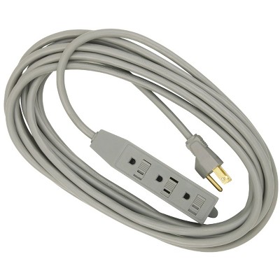 Do It Best Do It 20 Ft. 16/3 3-outlet Gray Extension Cord Ip-jtw163-009-gy  : Target