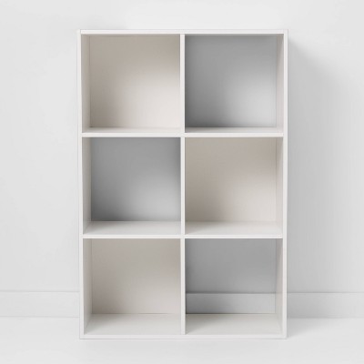11" 6 Cube Organizer Shelf White - Room Essentials™