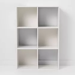 11" 6 Cube Organizer Shelf White - Room Essentials™