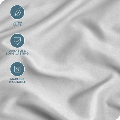 King Size Cloud Grey Hypoallergenic Microfiber Pillowcase Set