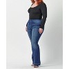 Women's Plus Mid Rise Flare Jegging - CELLO - 3 of 4