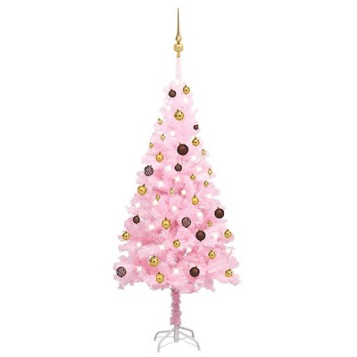 Artificial Christmas Tree Pink PVC, steel, plastic 59.1 in
