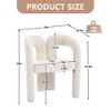 MOONMISS 2 PCS Contemporary Designed Teddy Fabric Upholstered Accent Chairs Kitchen Armchair for Living Room - 2 of 4