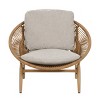 Outdoor PE Rattan Papasan Lounge Chairs,Lounge Chair with Iron Frame for Garden,UV Resistant Chair with Fade Resistant Cushion-Coolbibila - 3 of 4