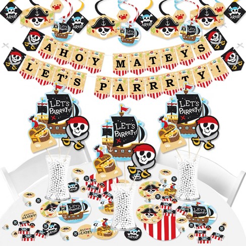 Big Dot Of Happiness Pirate Ship Adventures - Skull Birthday Party Supplies  - Banner Decoration Kit - Fundle Bundle : Target