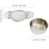 Solstice Tea Traders Empress Tea Strainers w/ Drip Bowls, 2pk; Stainless Steel Loose Leaf Tea Strainers/ Tea Bag Coasters - 3 of 4